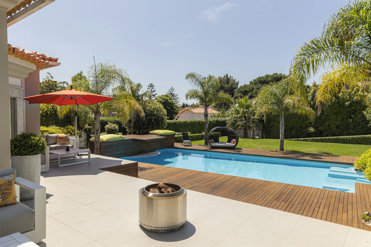 Luxury renovated swimming pool in Dubai villa